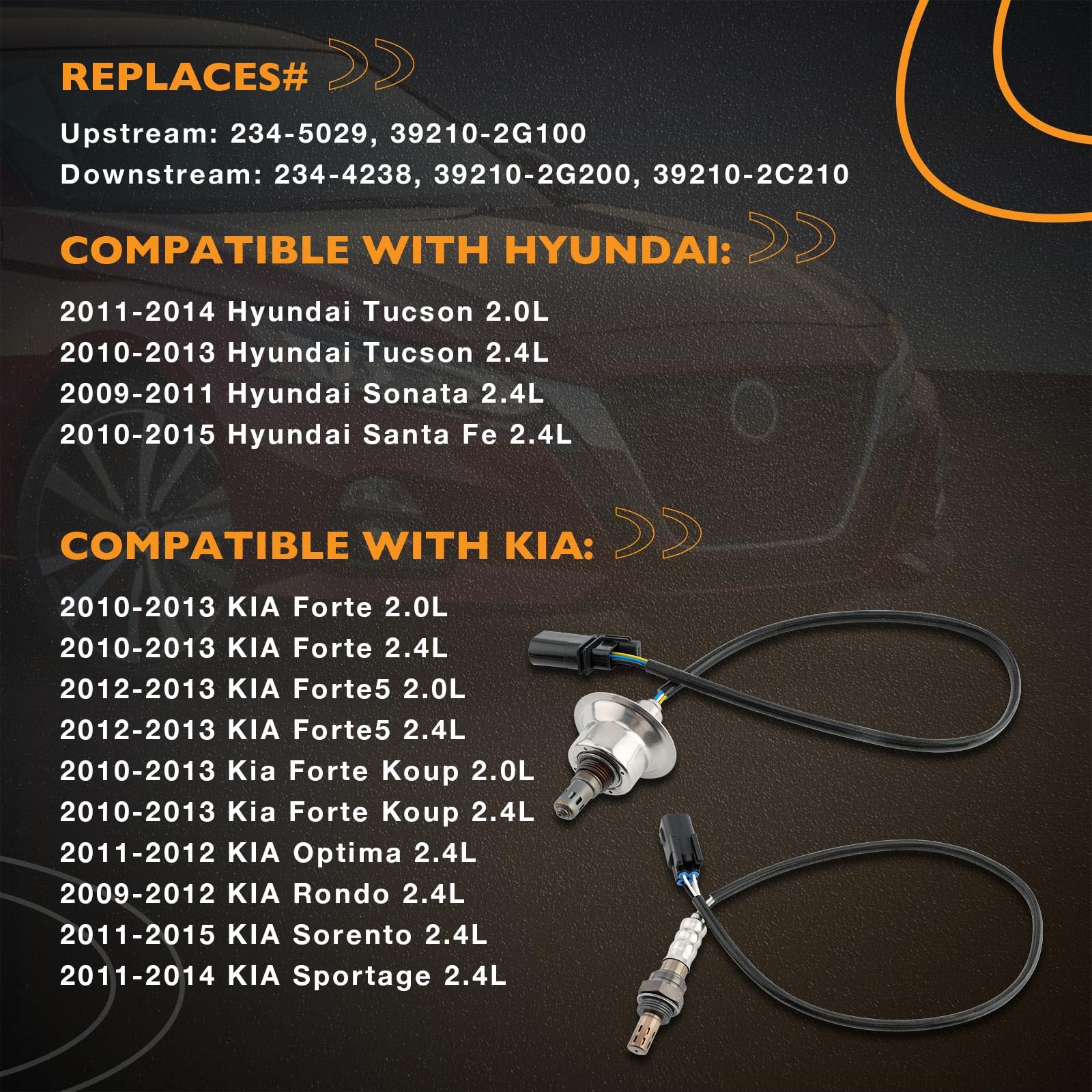 HQPASFY downstream oxygen sensor—critical for exhaust monitoring and smooth running.