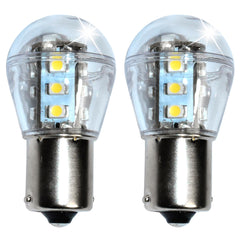 HQRP BA15S LED bulbs for tractor headlights provide crisp cool white illumination