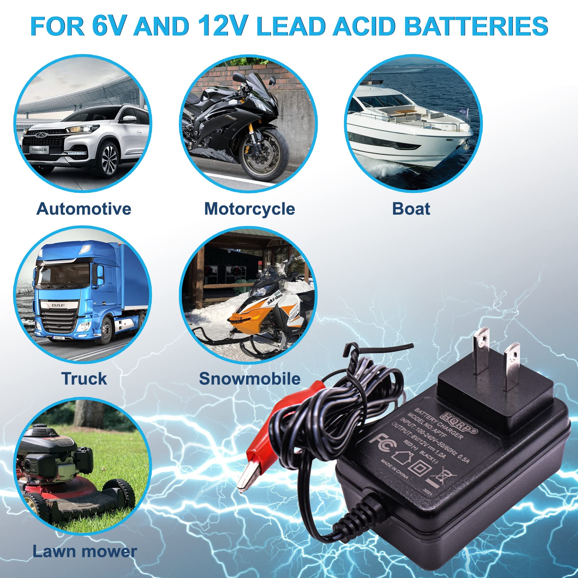 HQRP charger in-use scenario for seasonal vehicle maintenance.