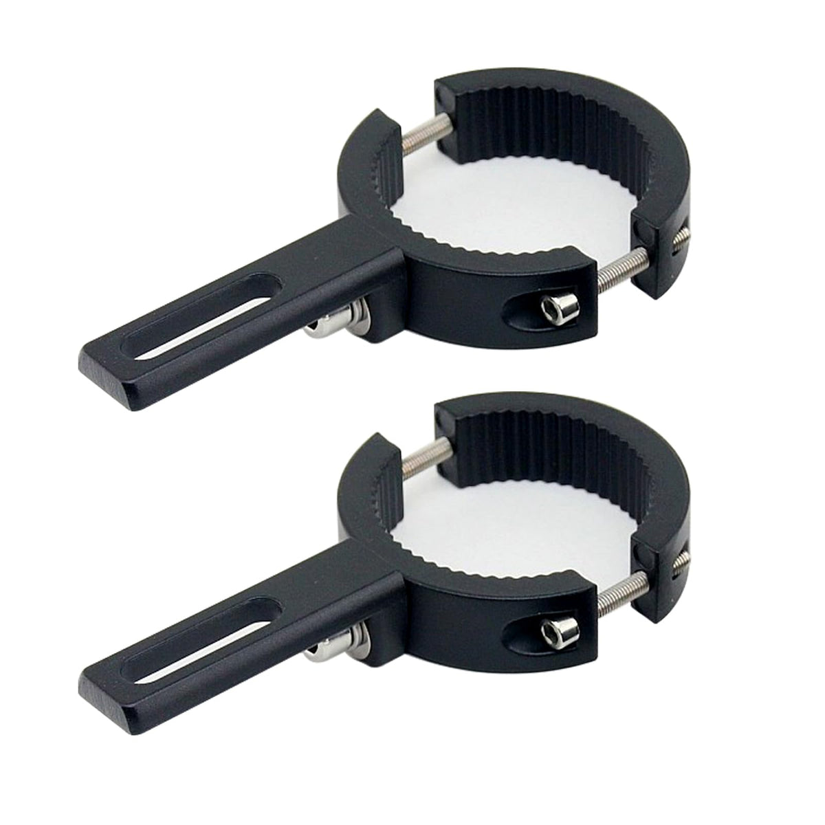 HQTS motorcycle spotlight mount bracket side view emphasizes secure support for rugged rides.
