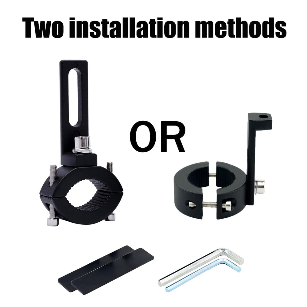 HQTS screw-mounted design allows installation without drilling on bikes.