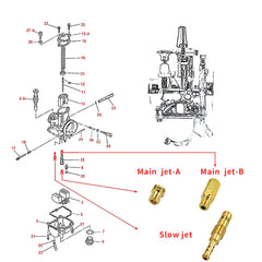 HRJZF PWK 28-42mm main jets 100-178 optimize mid-range power