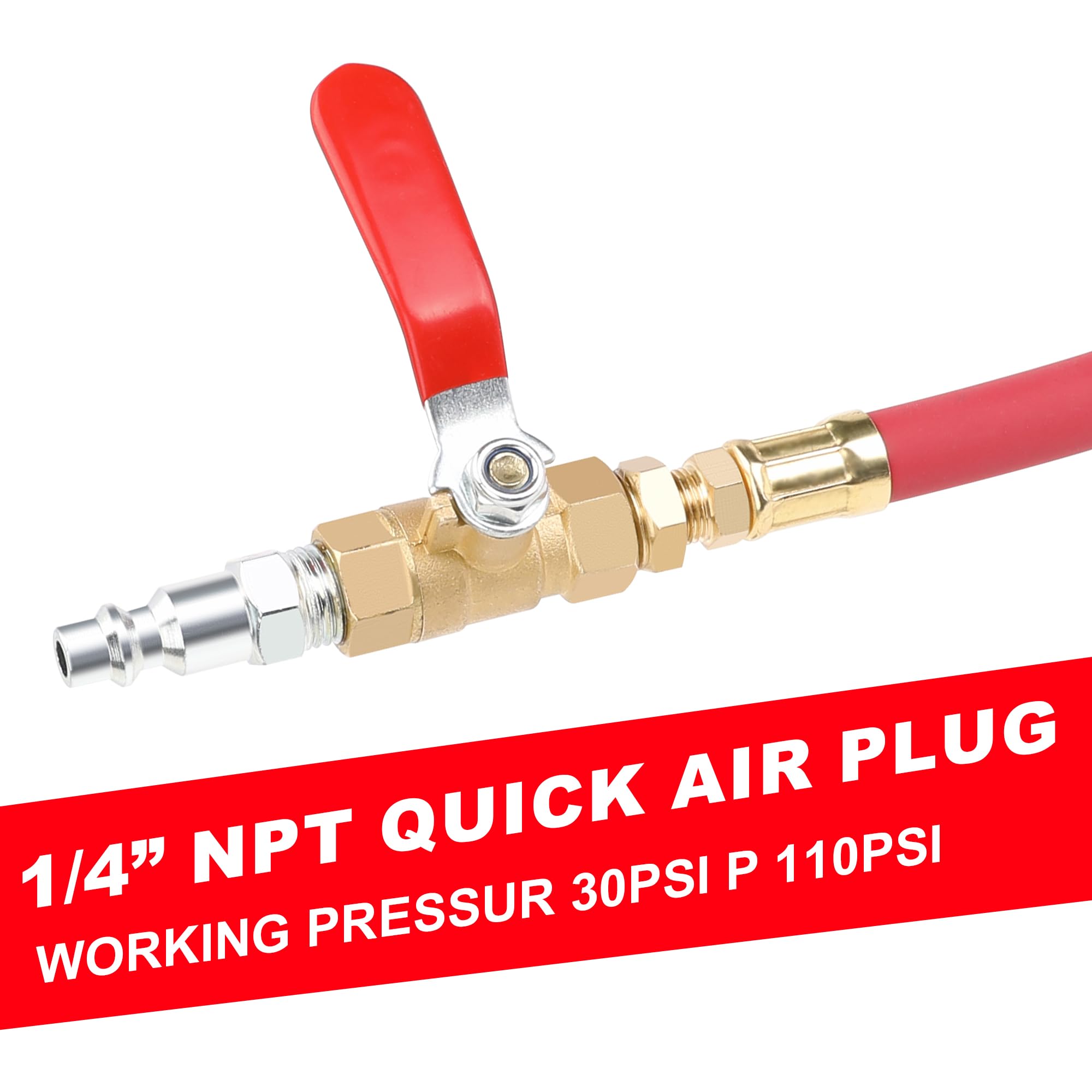 Hromee durable rubber tube and brass fittings withstand high pressure during testing.