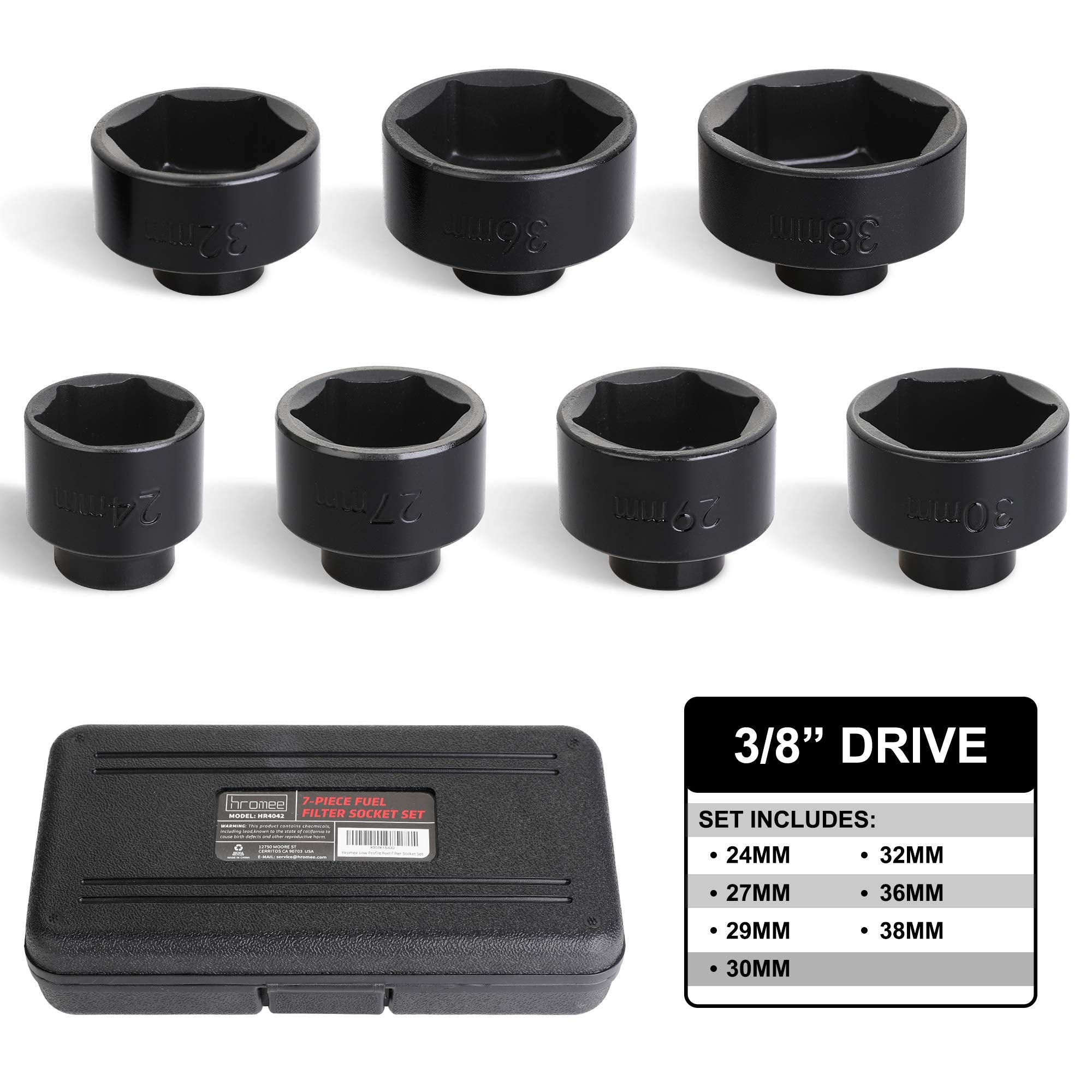 Hromee fuel filter cap tool 27mm socket captures stubborn caps