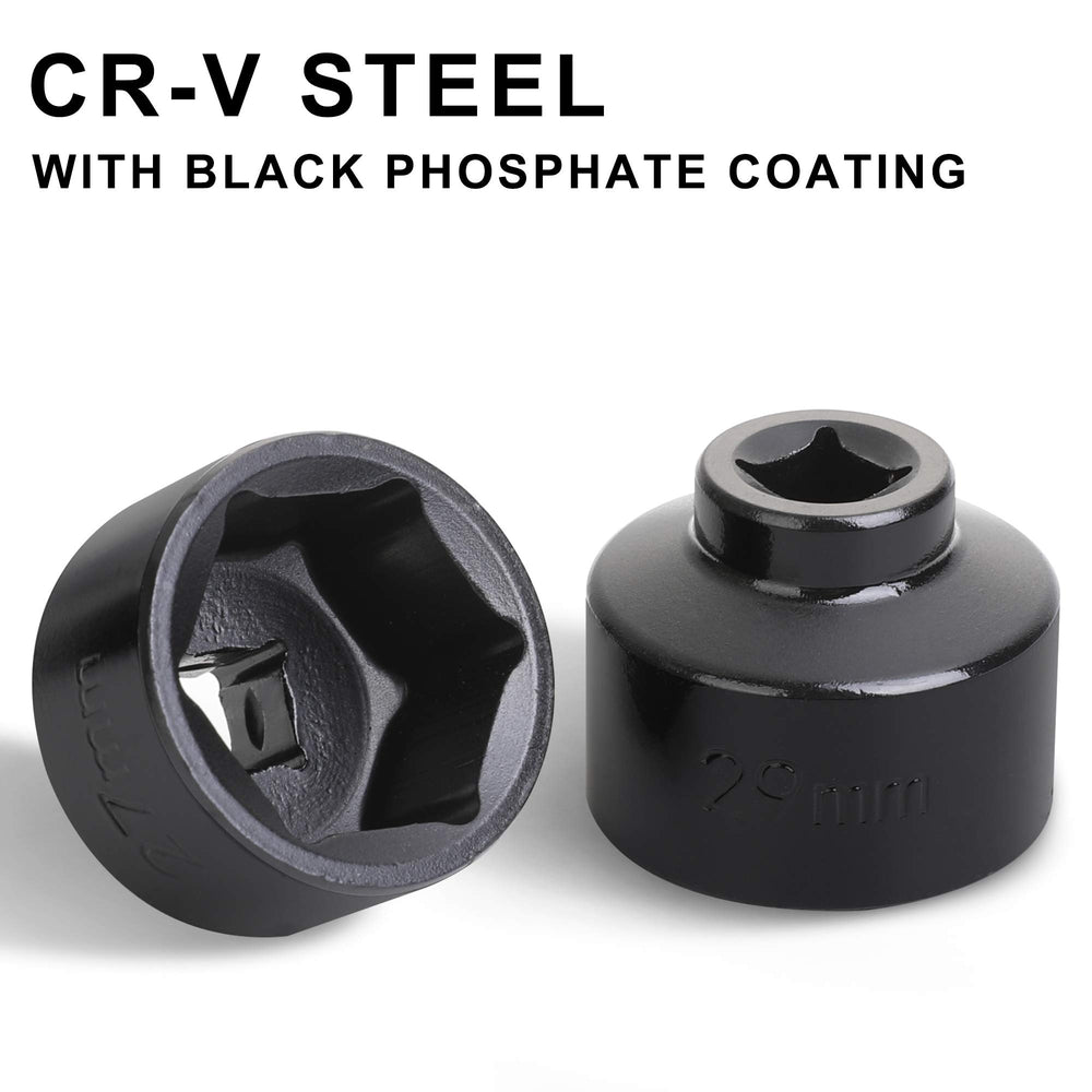Hromee fuel filter cap tool 32mm socket provides secure grip