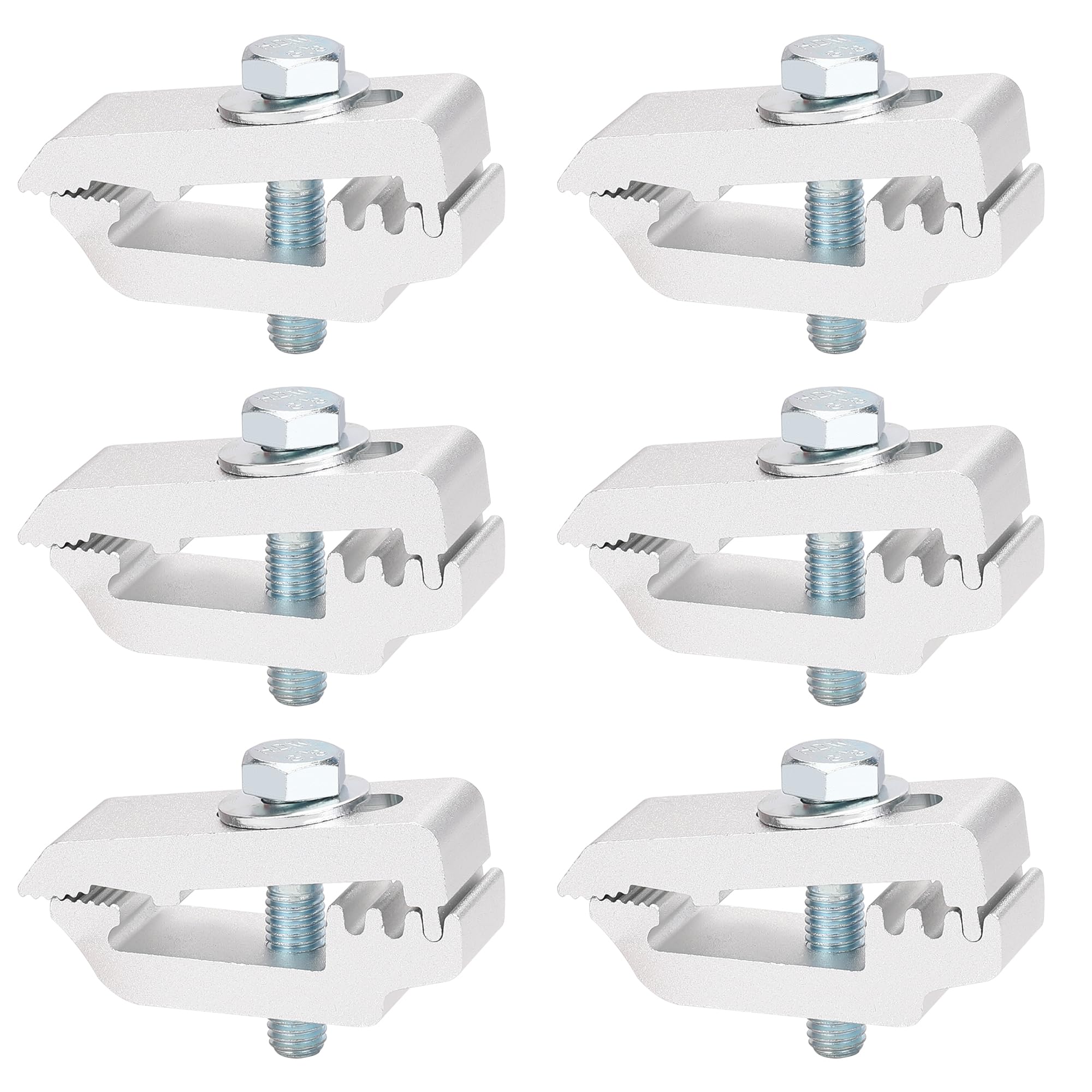 Hromee Low Pro clamps securing a truck topper to the bed for stable mounting.