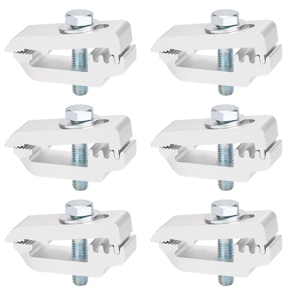 Hromee Low Pro clamps securing a truck topper to the bed for stable mounting.