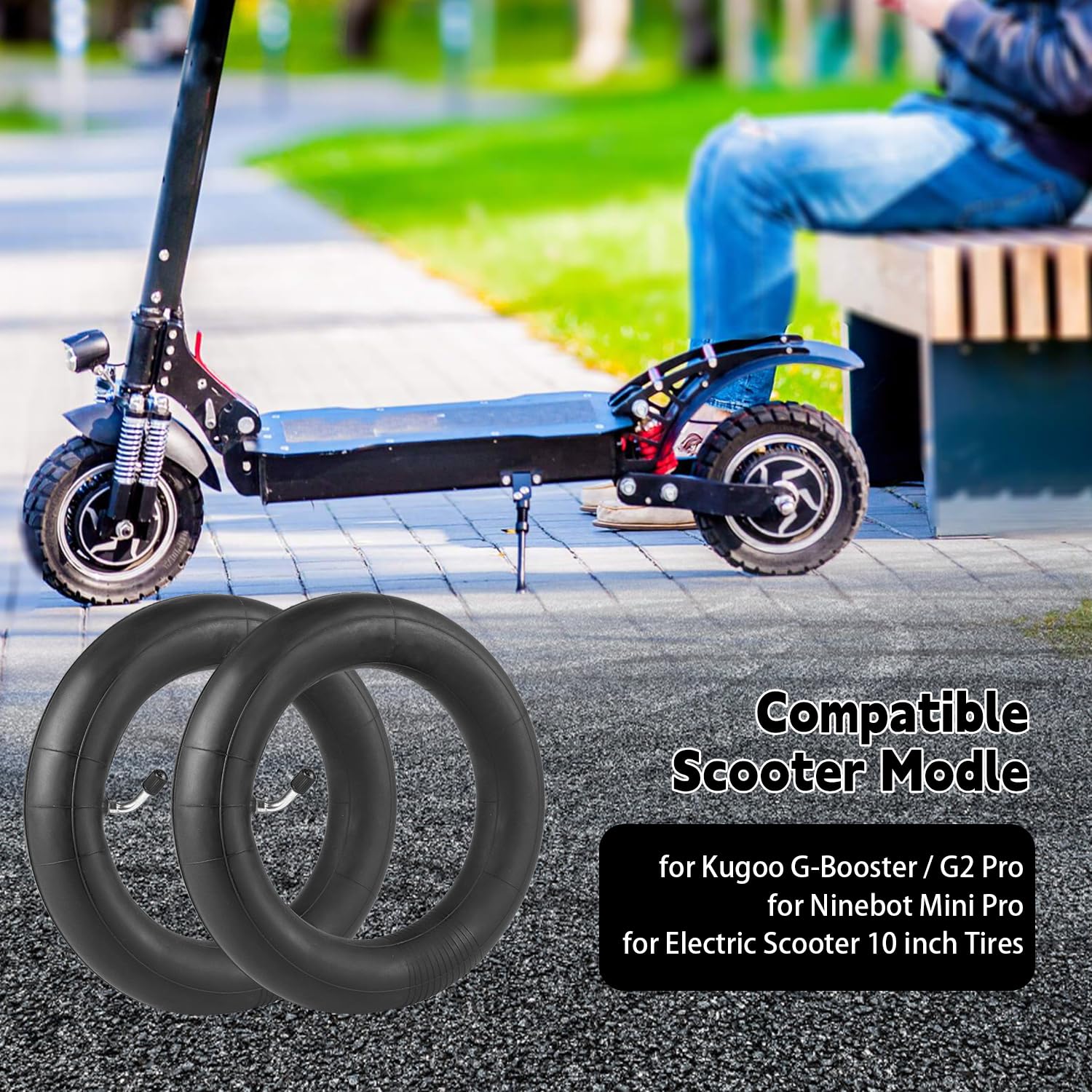 Hromra 10-inch scooter inner tube with thickened wall for resilience