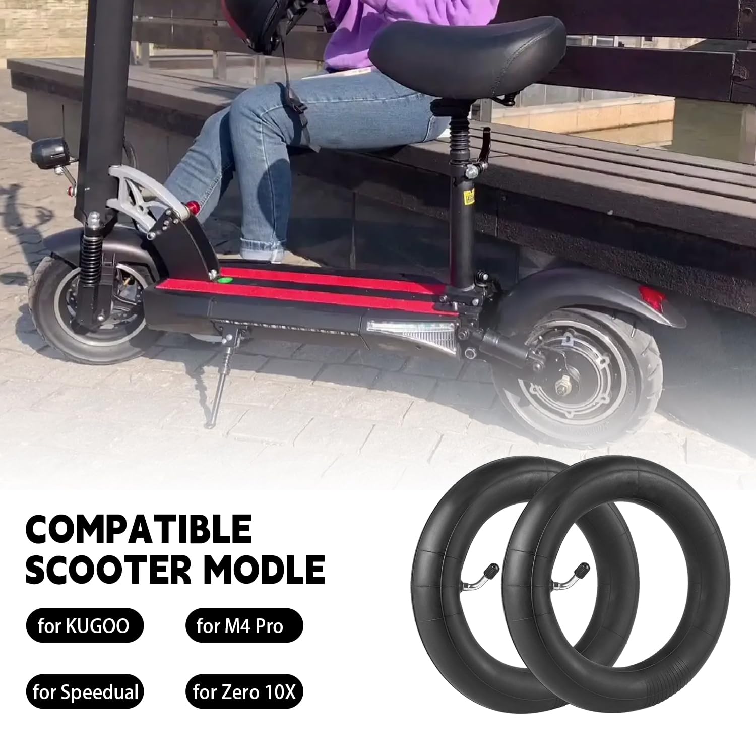 Hromra 255x80 inner tube supports stable inflation and confident daily rides.