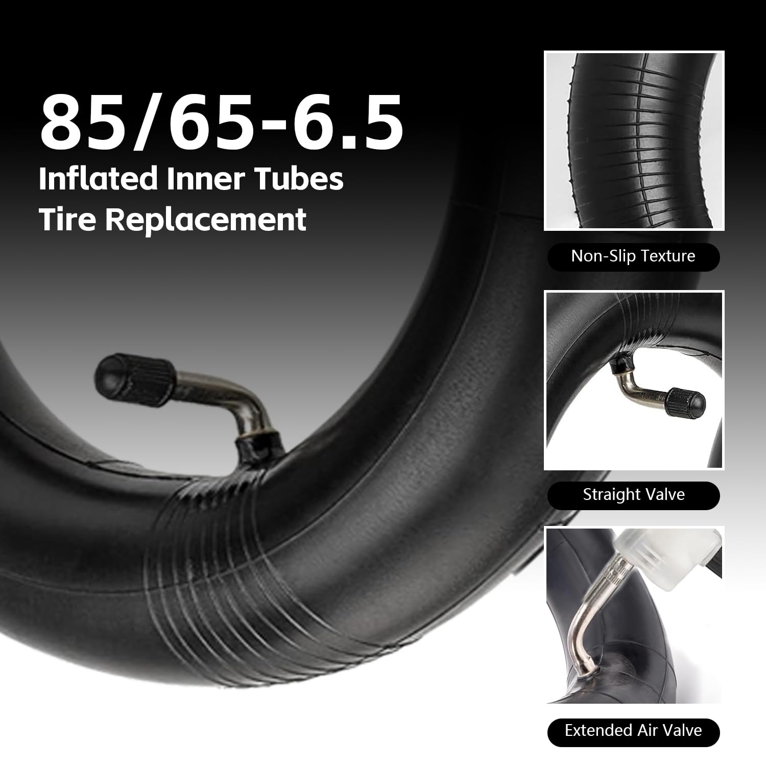 Hromra bent-mouth valve inner tube for easy inflation and secure seal