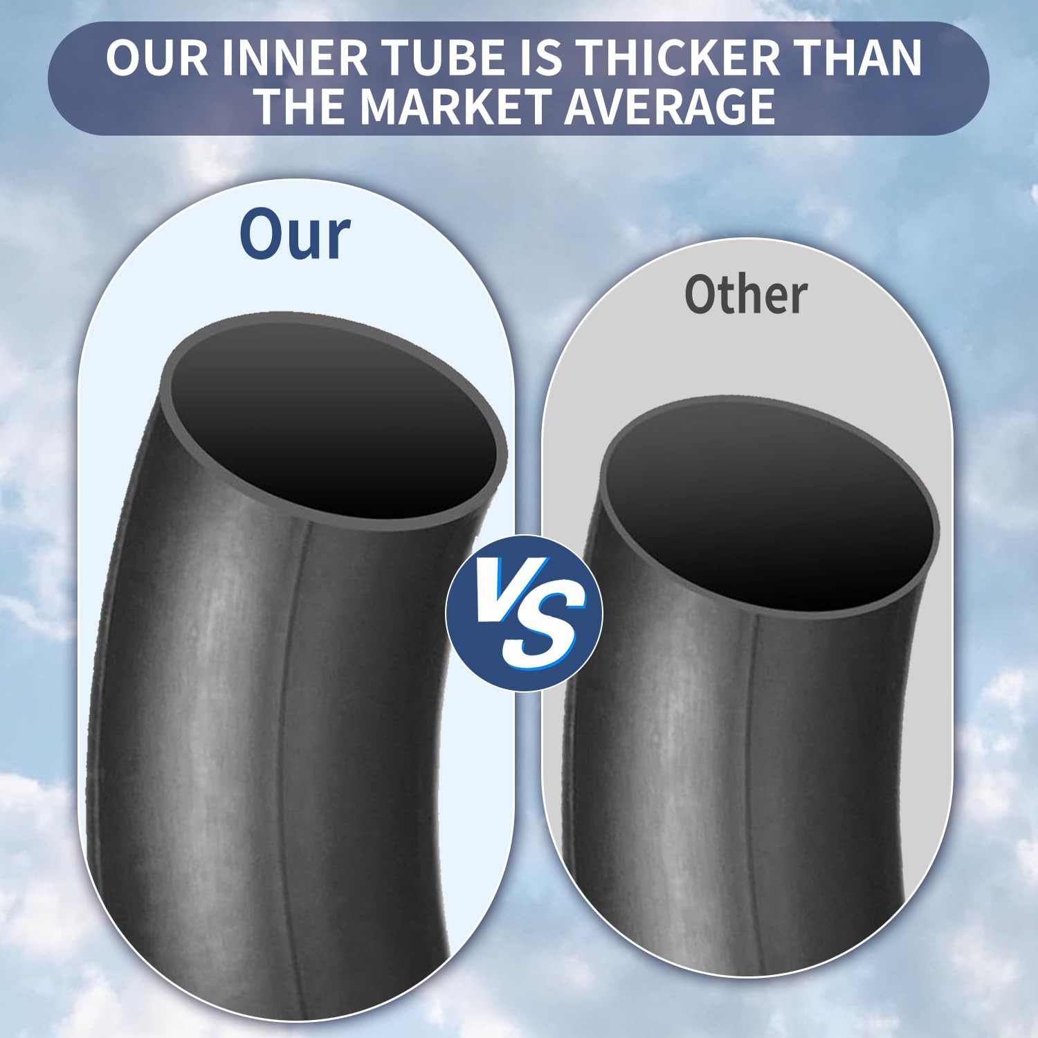 Hromra durable 14-inch replacement inner-tube suitable for dirt bikes.
