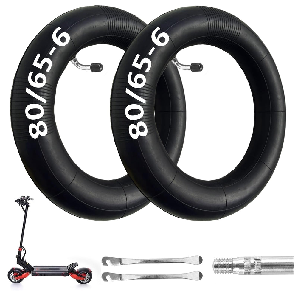 Hromra inner tube 80/65-6 for 10x2.5 tires with versatile scooter fit.