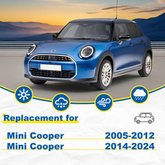 HRSNO 10-inch rear wiper blade keeps the Mini Cooper rear window clear in rain.