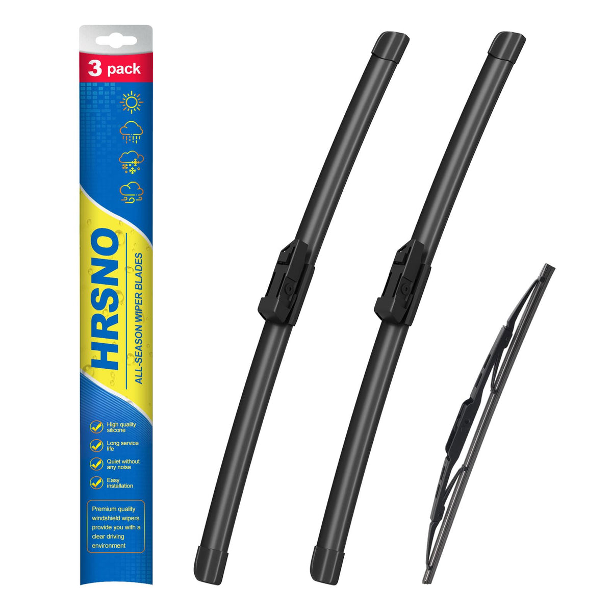 HRSNO 24-inch front wiper blade in action for GMC Terrain improves rain visibility