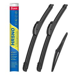 HRSNO front 26-inch wiper blade installed for clear rain visibility.