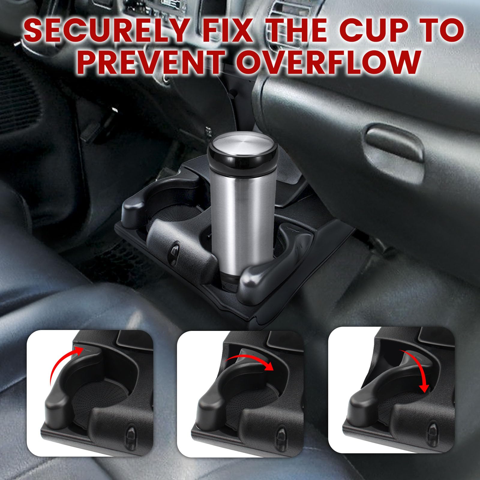 HSBang dash cup holder direct-fit ensures easy installation.