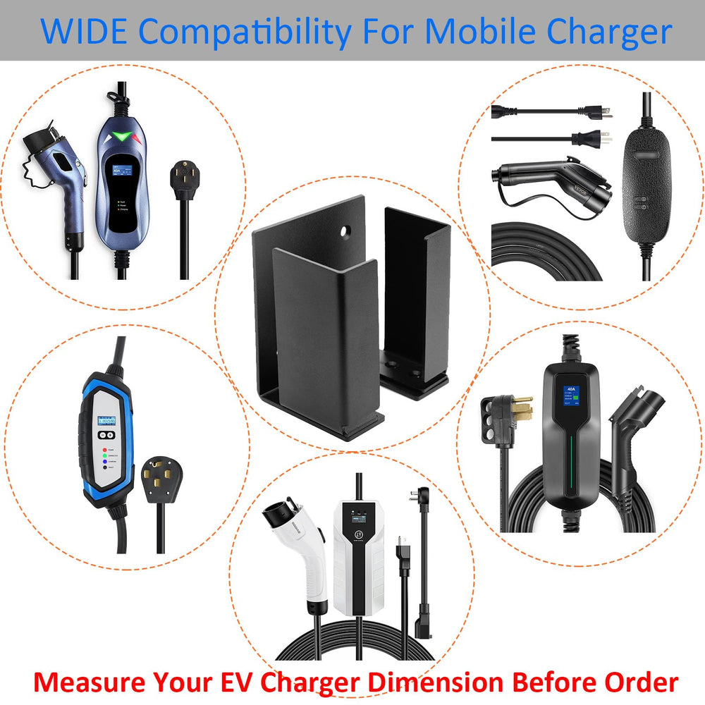 HTLAKIKJ EV charger holder steel construction supports durable indoor or outdoor mounting