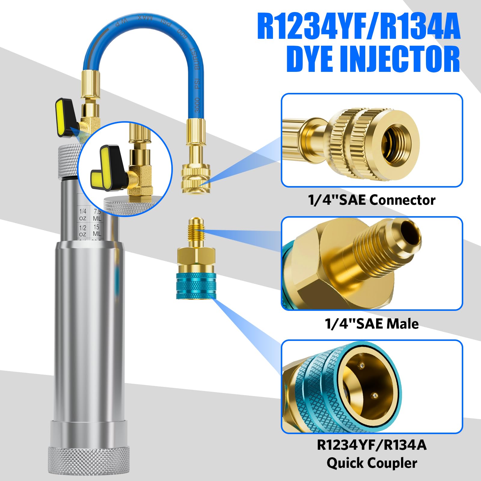 HTOMT oil injector cylinder and valve assembly for smooth oil transfer.