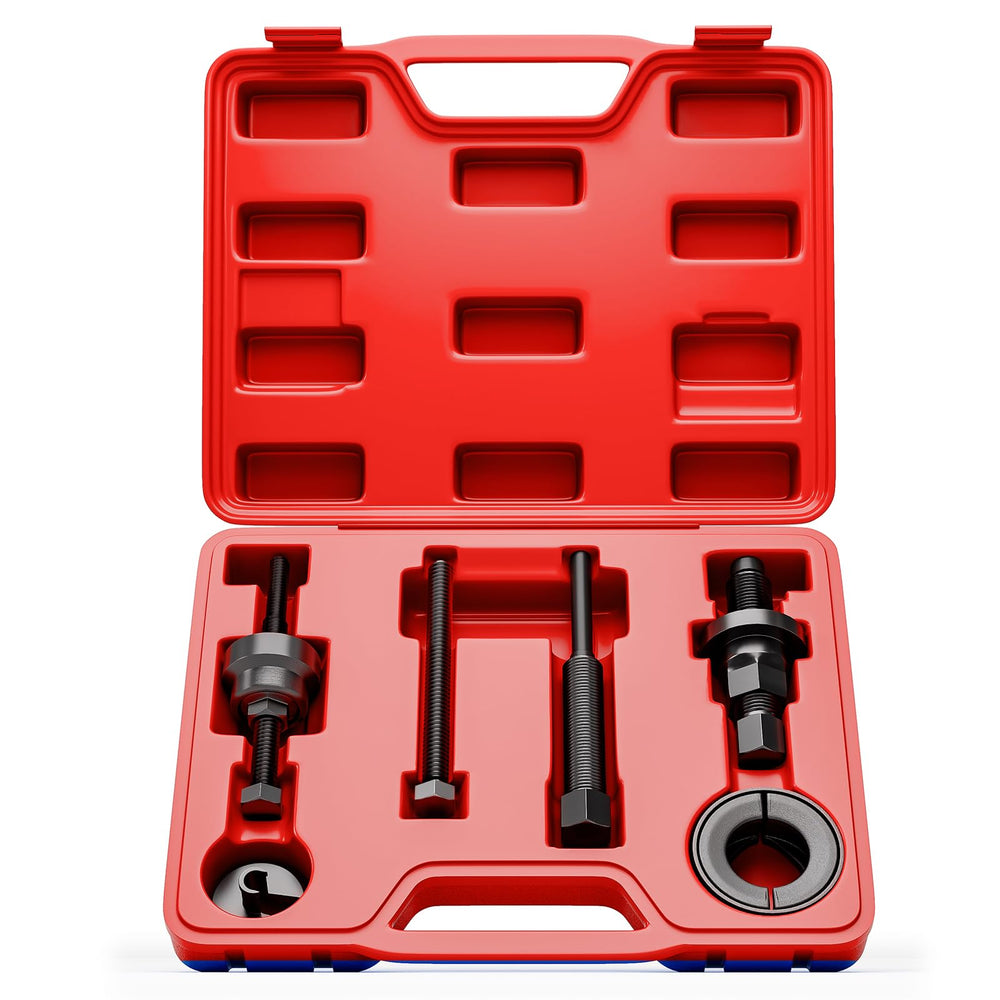 HTOMT power steering pulley removal tool in use for quick repairs