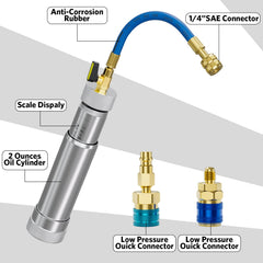 HTOMT QC12 low-side quick-coupler simplifies leak testing.