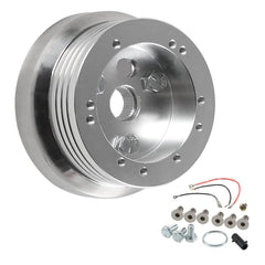 Htostar Racing hub adapter front view for 5-6 hole wheels, ready to install