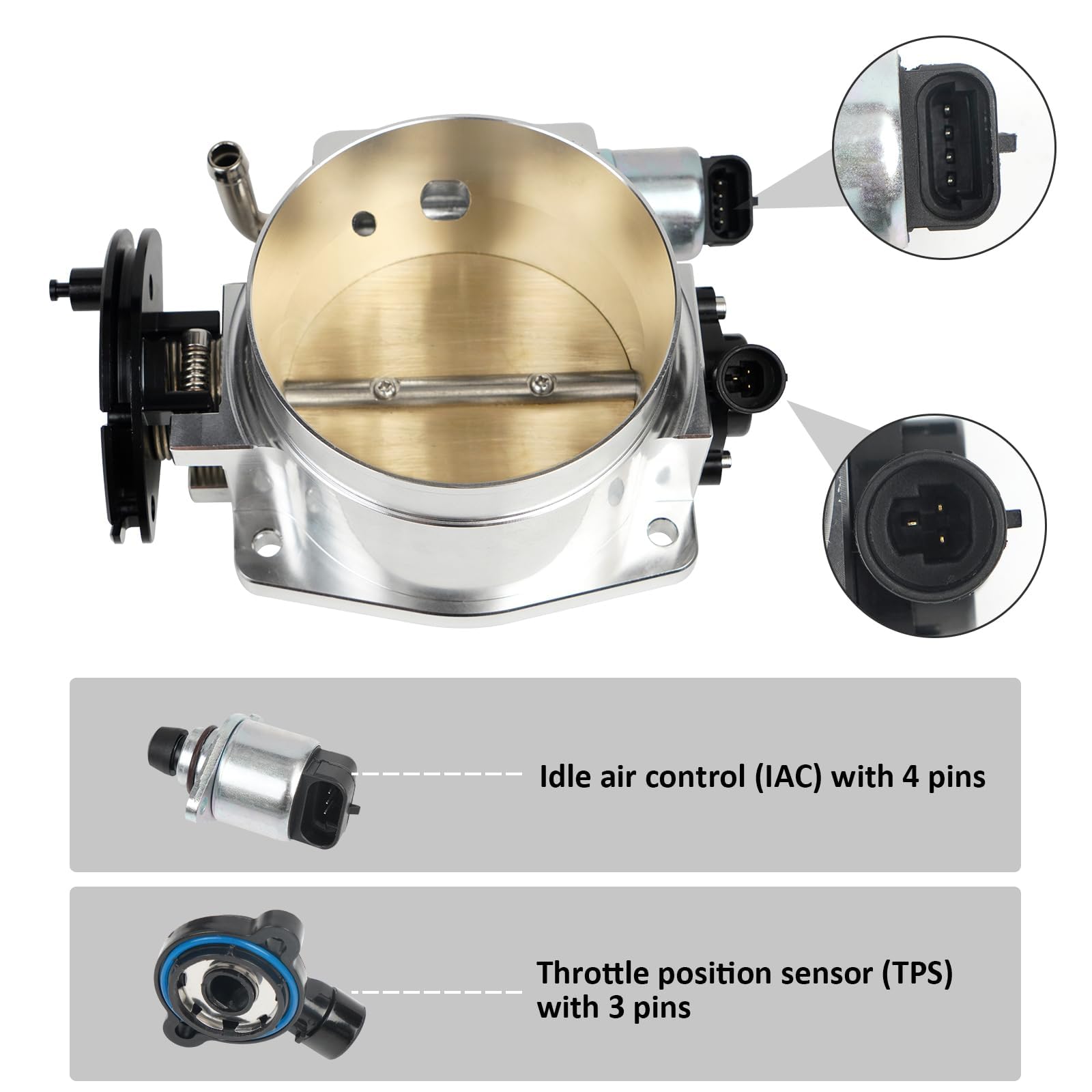 Htostar Racing manifold rear MAP port enabling precise manifold pressure monitoring.