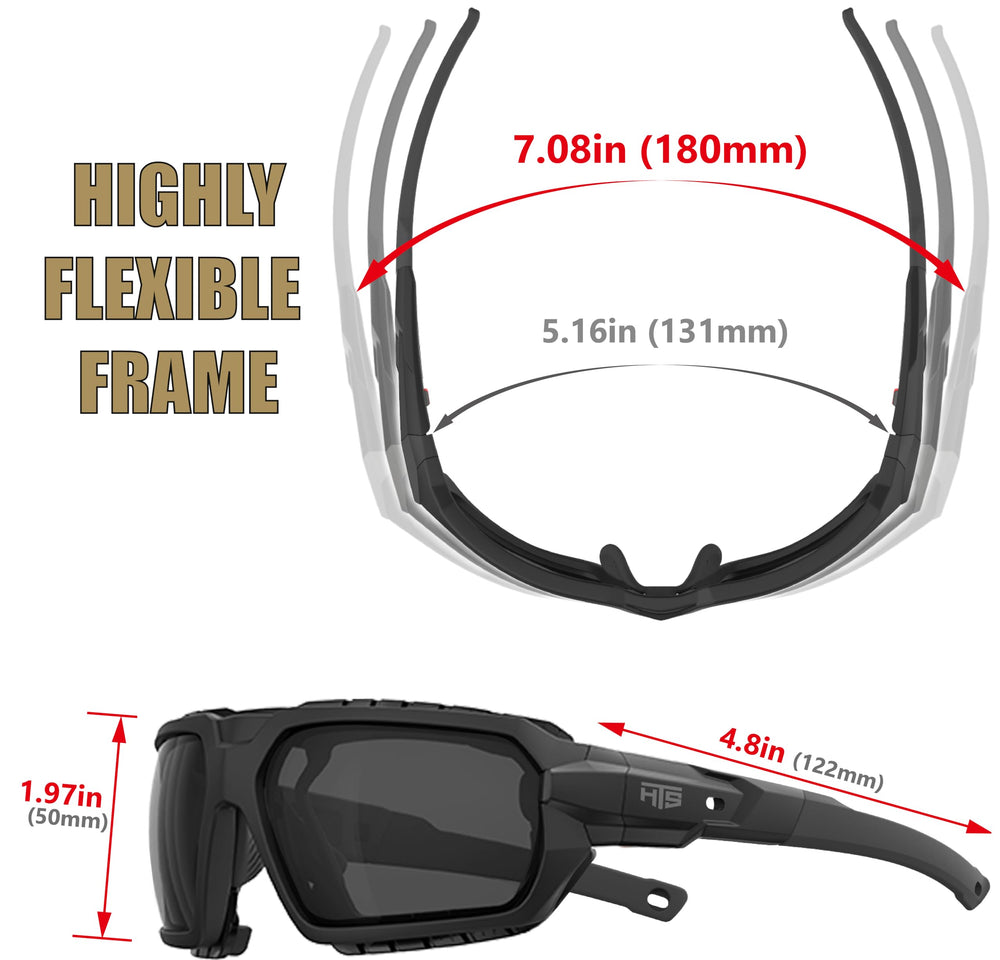 HTS Huntersky Q37 adjustable nose pads for personalized comfort.
