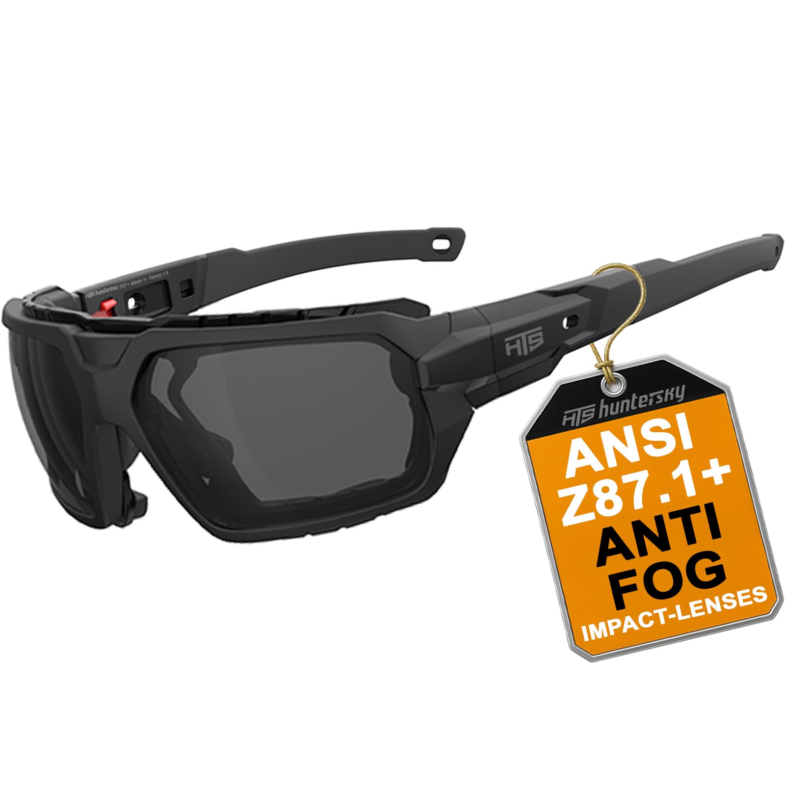 HTS Huntersky Q37 anti-fog lens close-up for fog-free sight on rides.