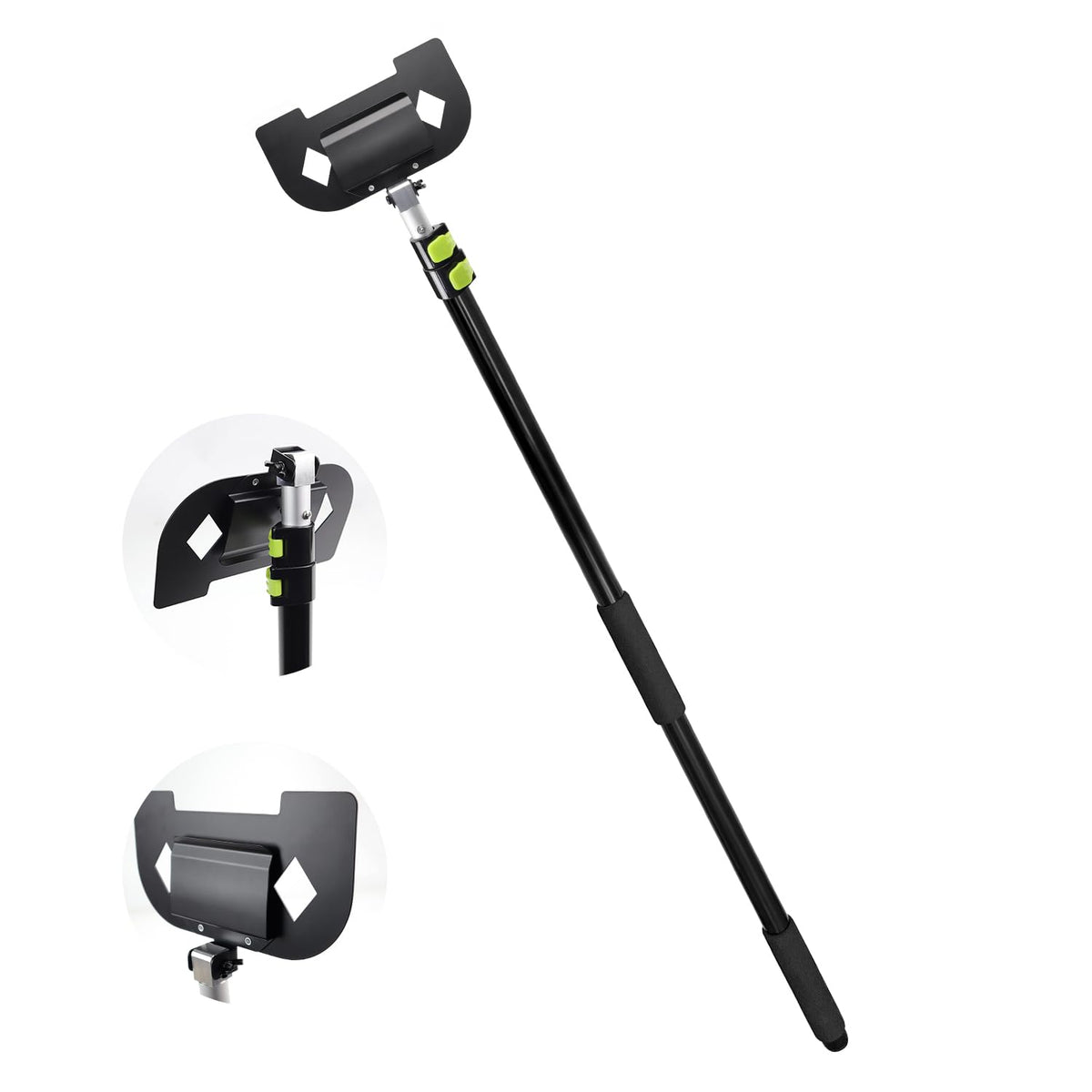 HUAALIUCHE 8ft extension handle assembly securing tarps on a truck edge