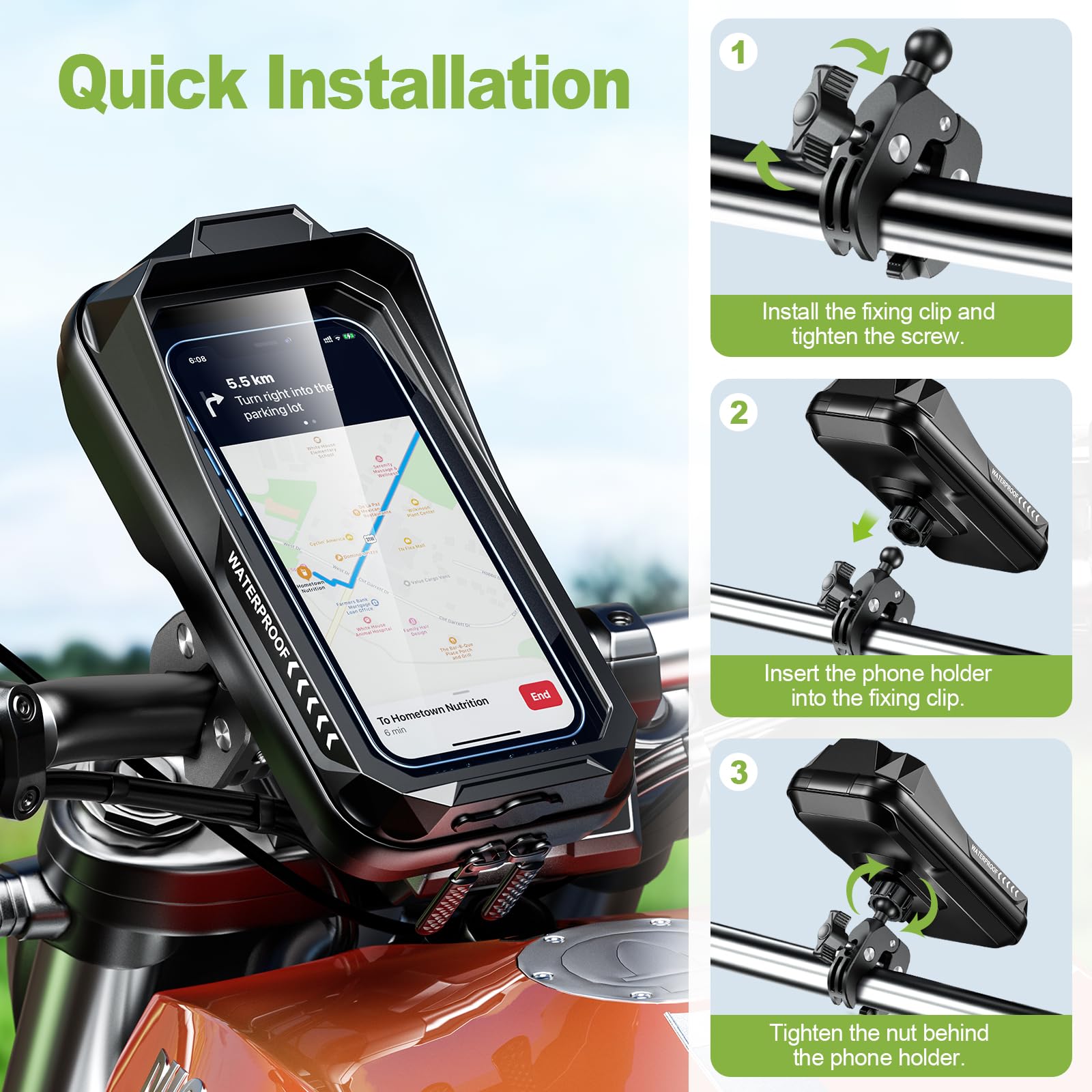 HUANLANG quick tool-free installation for fast setup