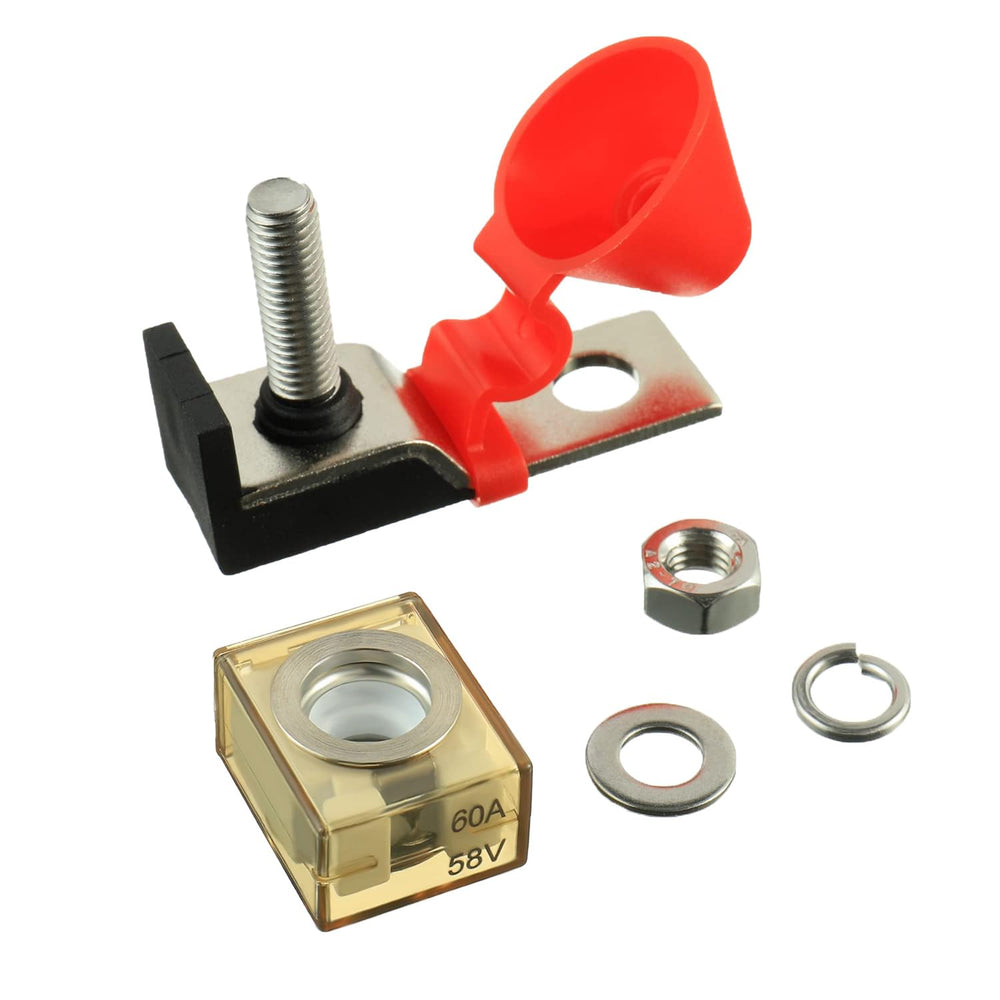 HUAREW MRBF M8 stud and nut assembly secures DC wiring reliably