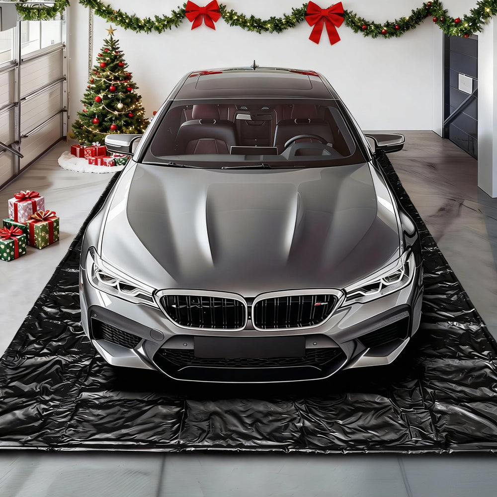 Huatean Home garage floor mat with wide coverage protecting the concrete and keeping it tidy