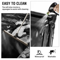 Huatean Home mat secured with Velcro strips for a flat, stable fit