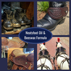 Huberd’s Leather Dressing softens leather, restoring suppleness in this closeup.