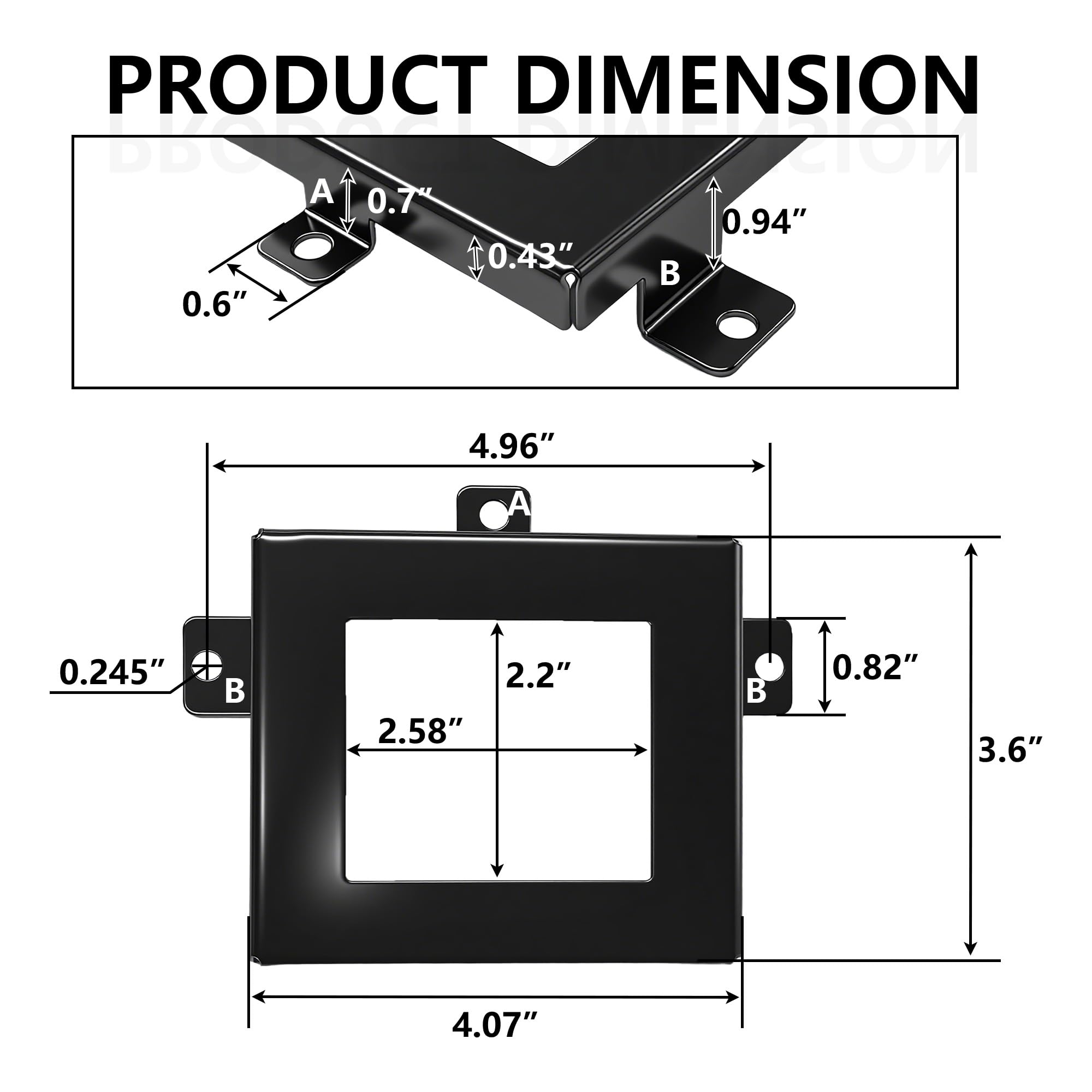 HUDEX anti-tamper steel bracket resists tampering and road debris.