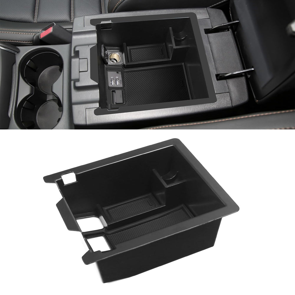 Hugeek center console organizer with ABS insert keeps CX-5 items neatly organized.