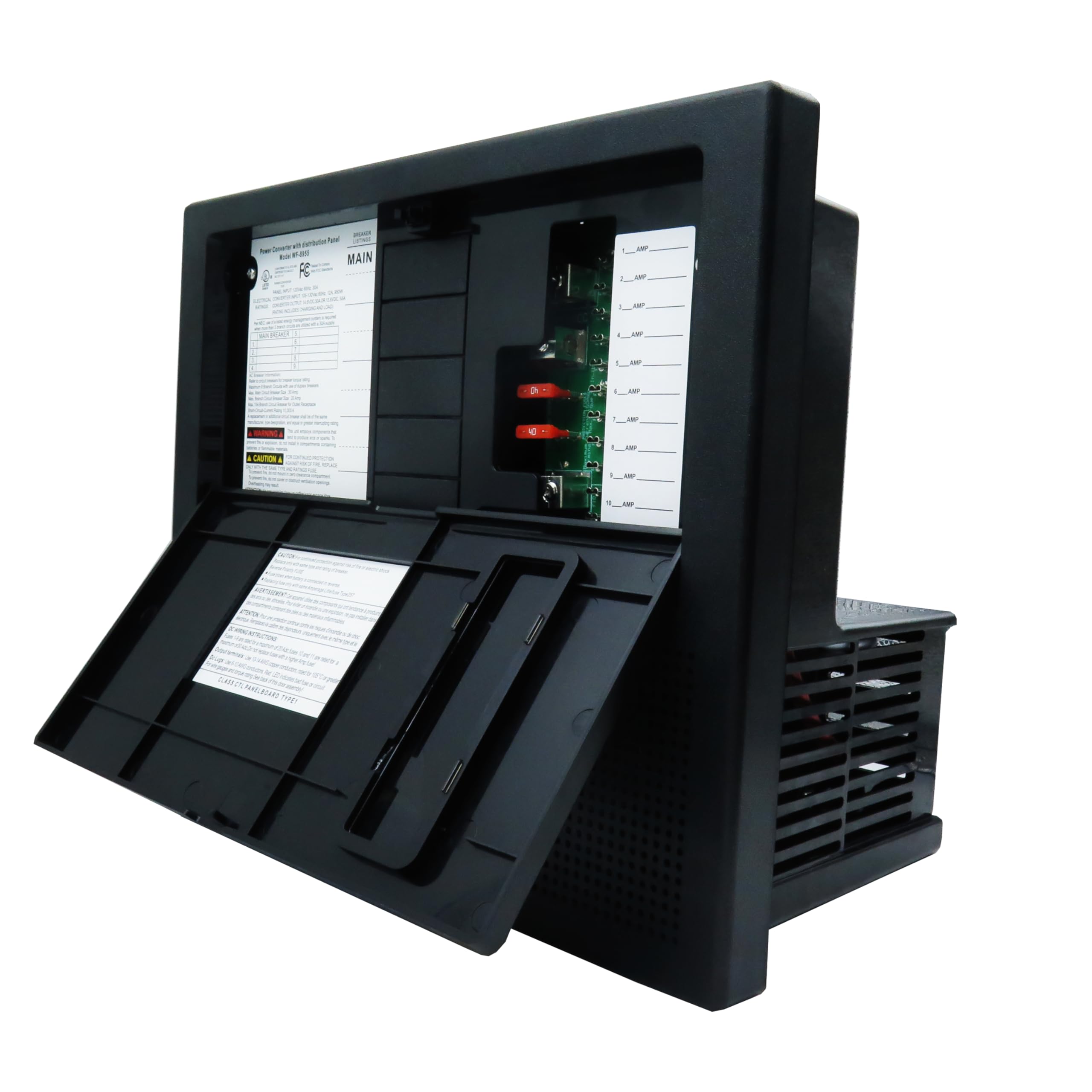 HUHIJIN WF-8955PEC side ports showing accessible connections for easy DC conversion