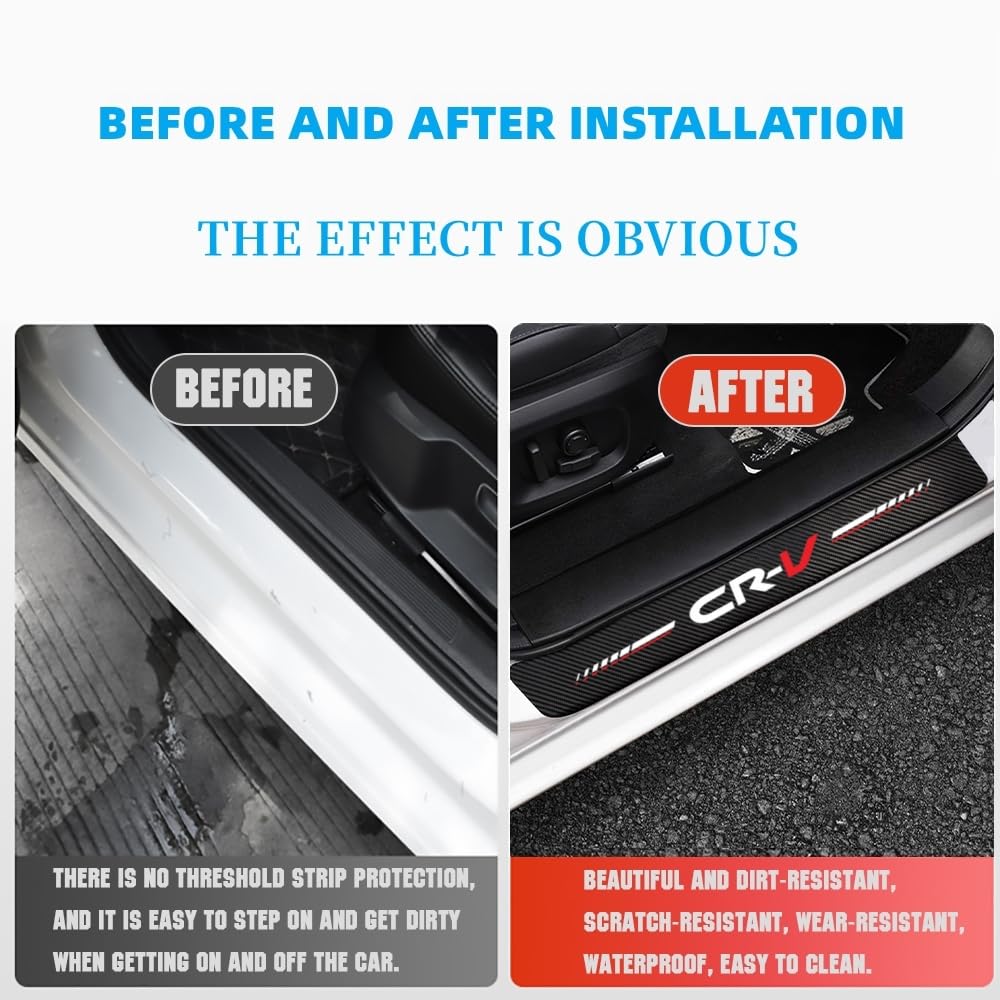 HUIANTS CR-V door sill protector front-right provides durable, waterproof protection for daily use.