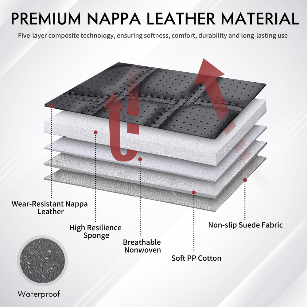 Huidasource Ford seat covers full wrap with diamond perforation: premium style and coverage.