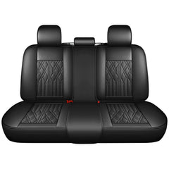 Huidasource leather back row seat cover back view highlights universal fit and style.