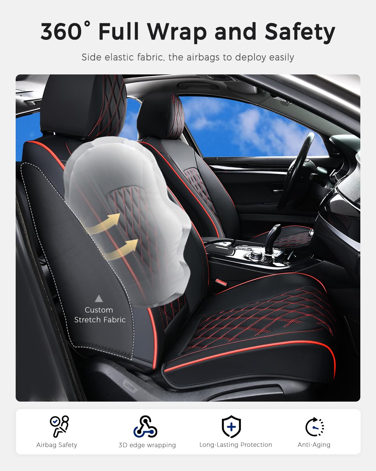 Huidasource full set installs without removing seats; includes video guide.