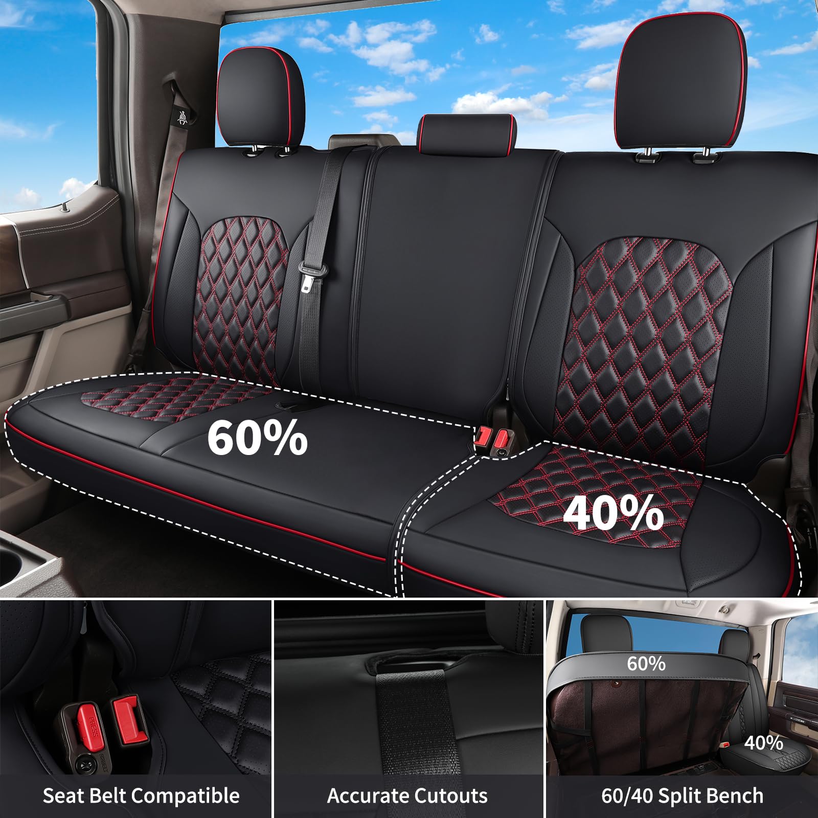 Huidasource Tacoma front seat cover right, waterproof protection and style