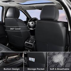 Huidasource Wrangler JK rear 60% backrest cover adds durability for family trips.