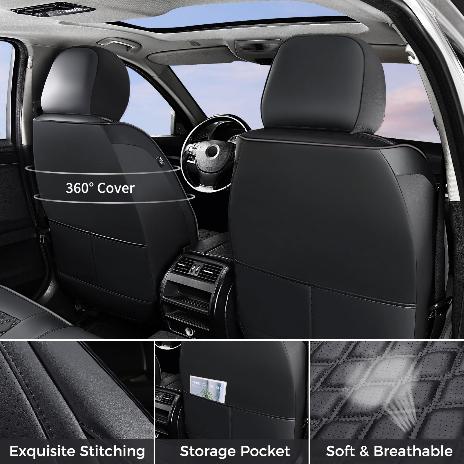 Huidasource Wrangler JK front right seat cover—full coverage and protection.