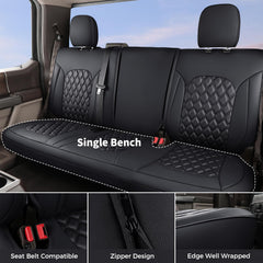 Huidasource Wrangler JK rear bench cover—complete seat protection.