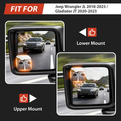 Huidnnas Jeep Wrangler JL right blind spot mirror improves rear awareness on highway merges.