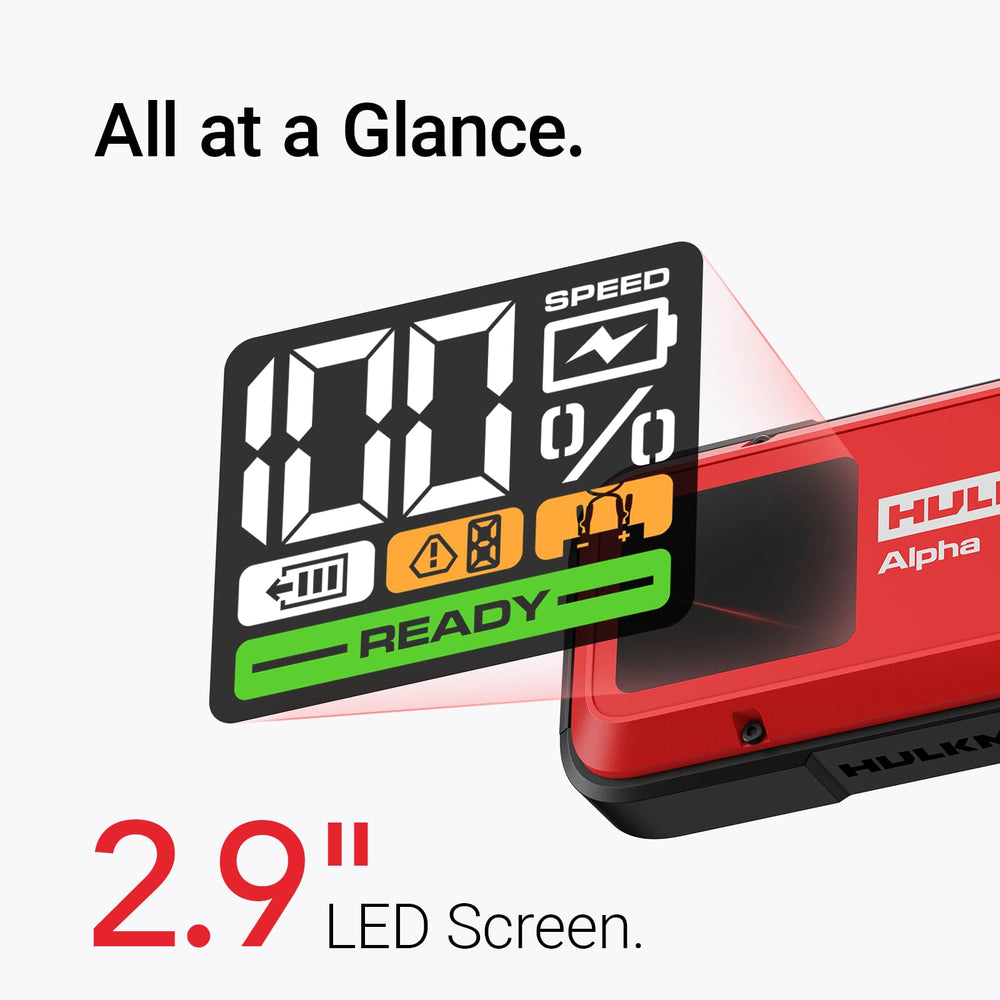 Hulkman Alpha Ultra Red 1250A peak powers emergency engine starts.