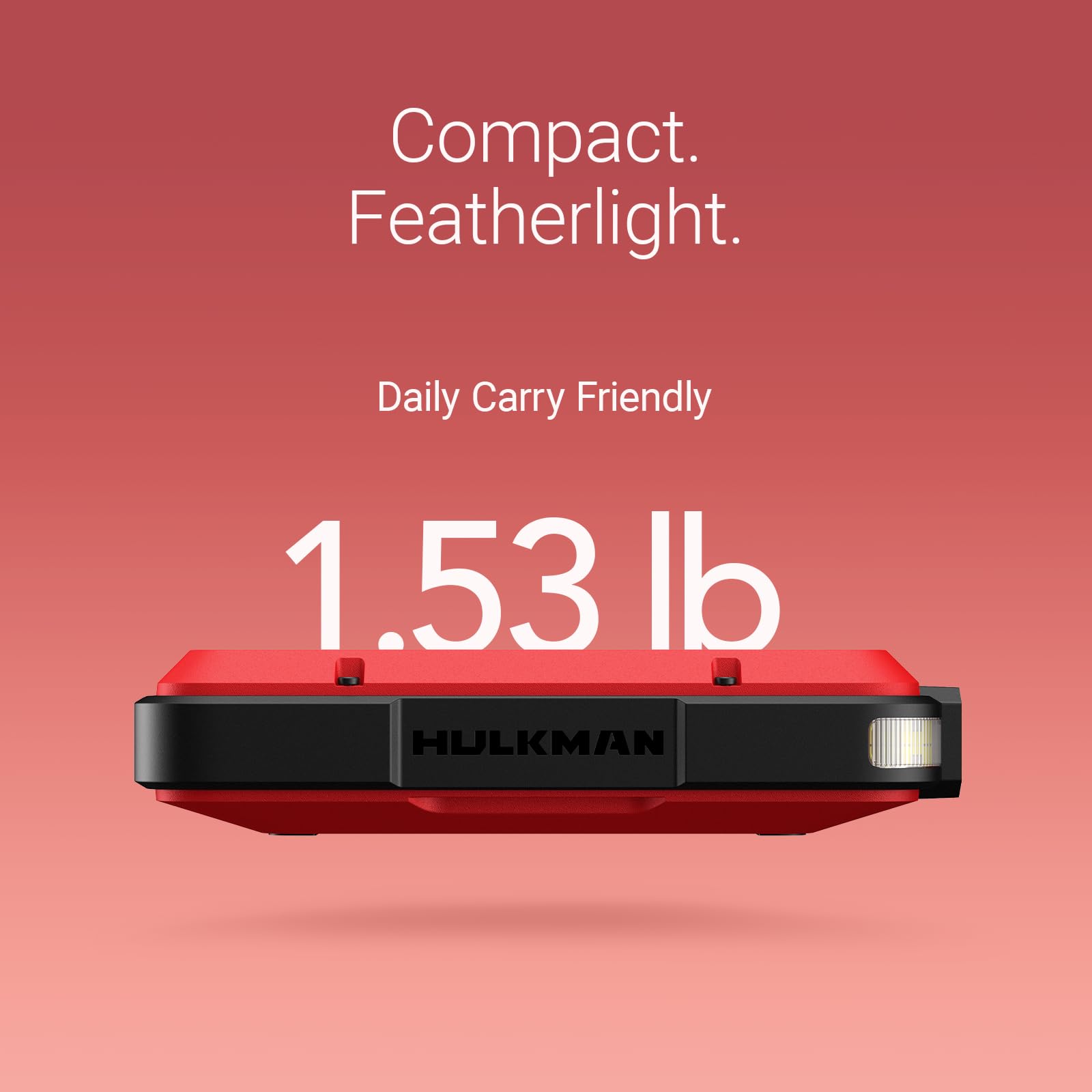 Hulkman Alpha Ultra Red 44.4Wh capacity powers devices and starts.