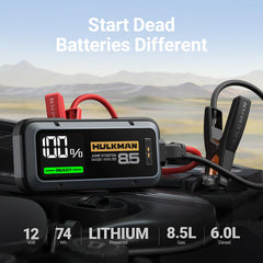 Hulkman Alpha85 3.3-inch display provides at-a-glance status for start attempts.