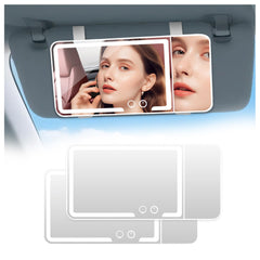 HUMBEST car visor mirror with 3 light modes for accurate makeup on the go